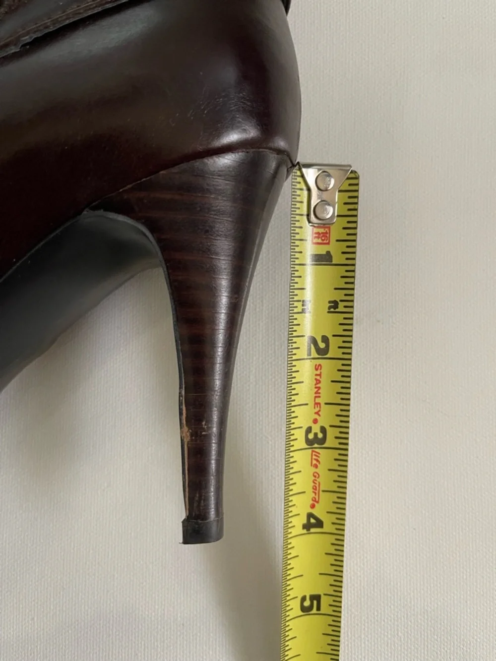 Nine West Tall Brown Leather High-Heel Boots Women’s 9.5M Classic Preppy Fall